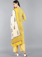 Pure Cotton Printed Kurta Pant Dupatta-VKSKD1203